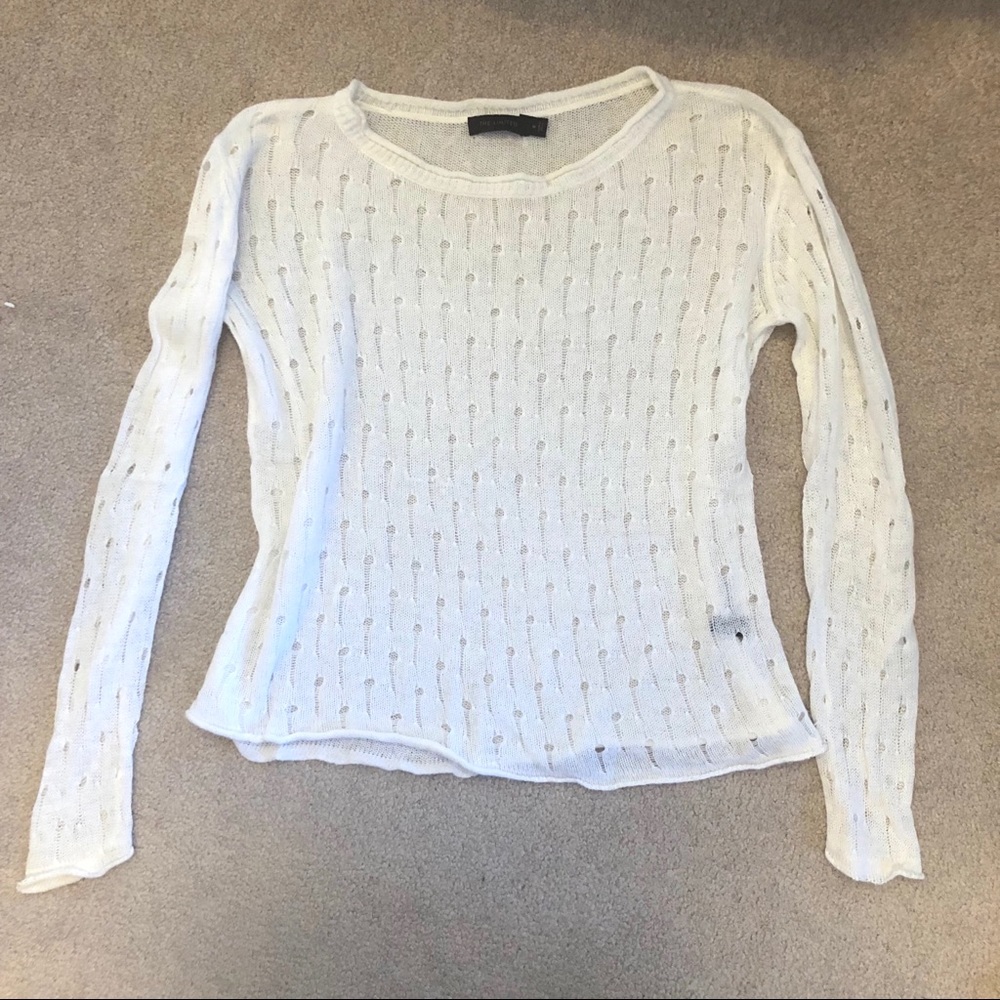 Sheer white sweater